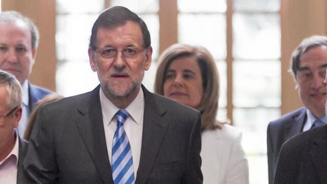 Mariano Rajoy, en La Moncloa, el pasado 12 de marzo cuando Gobierno y agentes sociales sellaron el pacto por el emprendimiento y el empleo
