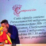 Dani Mateo durante el sketch en el que se sonaba la nariz con la bandera de España