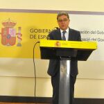 El delegado del Gobierno en Cataluña, Enric Millo, ayer, durante una rueda de prensa