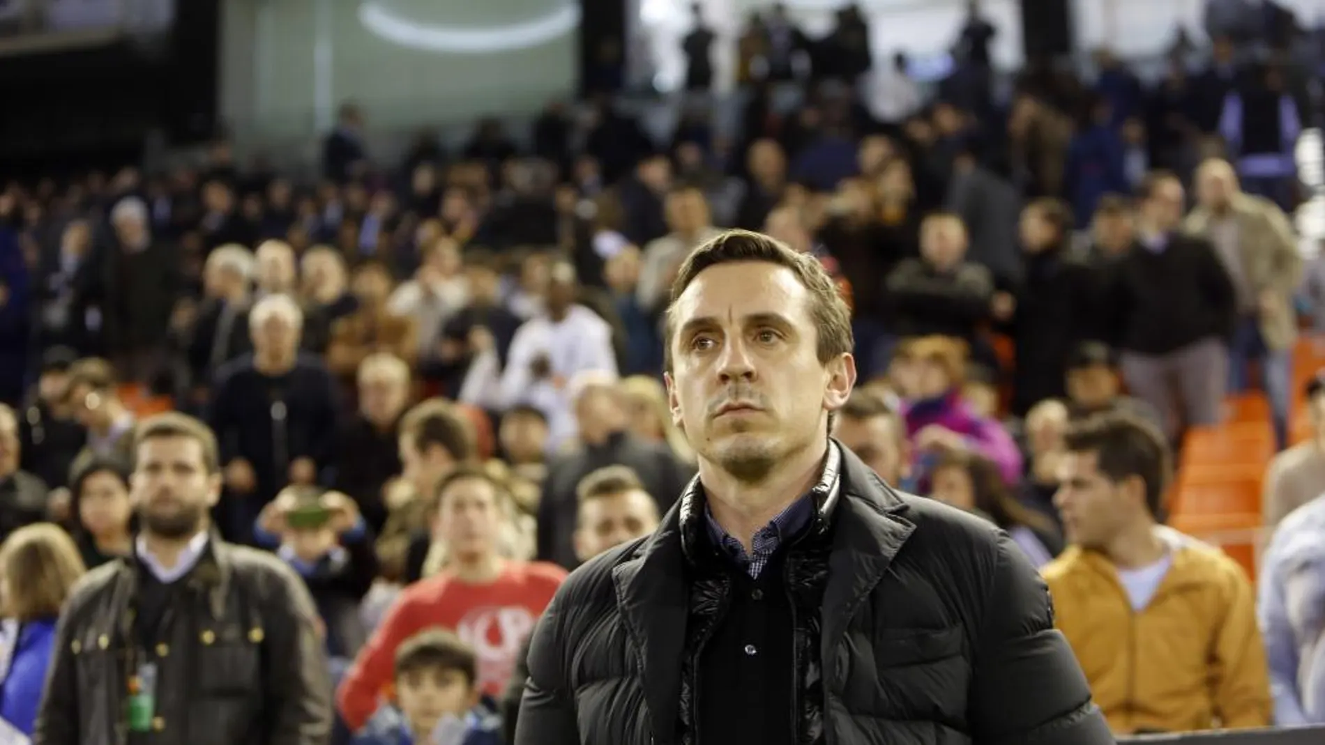 El entrenador del Valencia Gary Neville