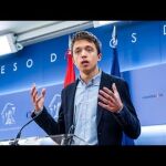 Íñigo Errejón, el pasado lunes, tras anunciar su dimisión como diputado en el Congreso