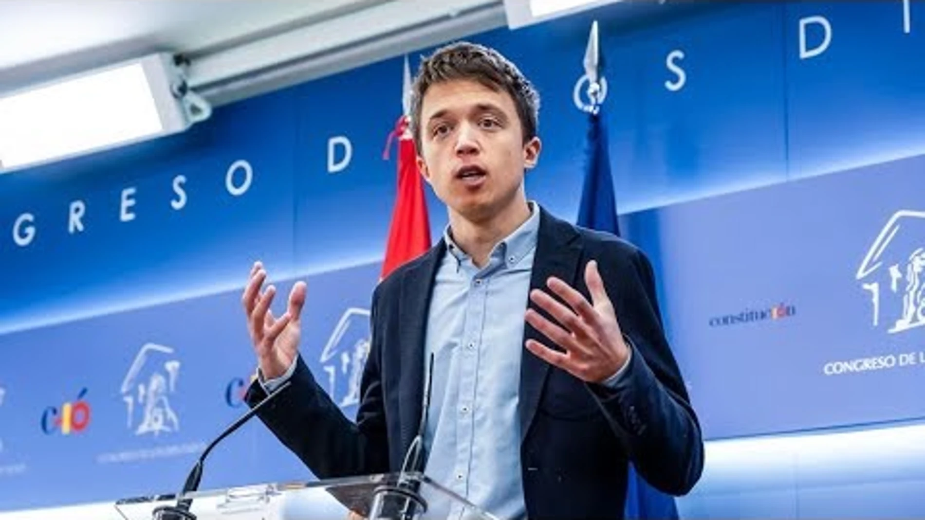 Íñigo Errejón, el pasado lunes, tras anunciar su dimisión como diputado en el Congreso