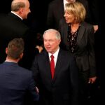 Jeff Sessions a su llegada el pasado día 28 para escuchar el discurso de Donald Trump ante el Congreso