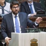 El candidato del PP a la presidencia de la Comunidad Autónoma de Murcia, Fernando López Miras