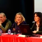 La consejera Pilar Del Olmo interviene en presencia de Raquel González, presidenta de Amac, entre otros