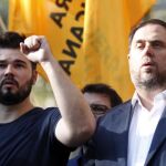 Gabriel Rufián, junto a Oriol Junqueras