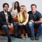 De izquierda a derecha, Flipy, Elena Furiase, Berta Collado y Mario Picazo