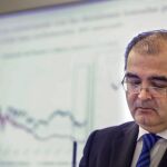 El presidente del Banco Popular, Ángel Ron, en la que previsiblemente ha sido su última comparecencia