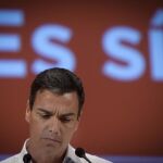Pedro Sánchez, el pasado día 12 en Cádiz con militantes del PSOE