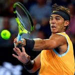 El tenista español Rafael Nadal durante la semifinal del Abierto de Australia