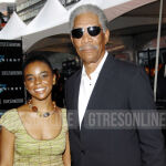 El actor Morgan Freeman junto a su nieta E'Dena Hines en 2008