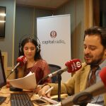 David Felipe Arranz, durante la emisión de «El Marcapáginas»