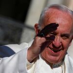 El Papa Francisco, ayer en la Plaza de San Pedro