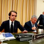 Aznar, durante su comparecencia en el Congreso en septiembre
