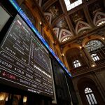 Paneles de la Bolsa de Madrid