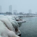 Las vistas de Chicago desde el Lago Michigan, Illinois