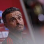 Luis Enrique durante la rueda de prensa. Foto: Jesús G. Feria