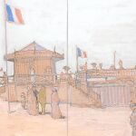 La exposición permite recorrer a través de Marsans los personajes y los decorados de la obra de Marcel Proust