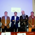 Los protagonistas de la última jornada del ciclo de Cine y Documental Taurino, tras el coloquio