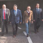 Federico Plaza (Goverment Affairs Roche España), Manuel Dómine (Oncohealth, F. Jiménez Díaz), Bernard Gaspar (Presidente Aeacap) y Antonio Calles (Hospital. U. Gregorio Marañón) / Foto: Alberto R. Roldán