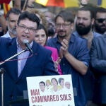 Nuet en una manifestación en favor de los presos catalanes
