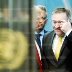 Donald Trump llega a la sede de Naciones Unidas junto al secretario de Estado Mike Pompeo / Efe