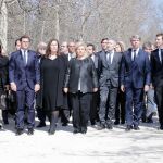 ( de izquierda a derecha): José Manuel Rodríguez Uribes, delegado del Gobierno en la Comunidad de Madrid; Begoña Villacís; portavoz de C´s Madrid y candidata a la alcaldía de Madrid; Albert Rivera, presidente de C´s; Mayte Araluce, presidenta de la Asociación Víctimas del Terrorismo; Ángeles Pedraza, expresidenta de la AVT; Fernando Grande- Marlaska, ministro del Interior; Ángel Garrido, presidente de la comunidad de Madrid; Pablo Casado, presidente del PP; Paloma Adrados, presidenta de la Asamblea de Madrid.