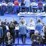 Recuento de votos en el Emirate Arena, en Glasgow, la noche del jueves