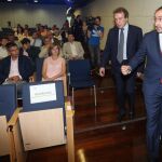 El presidente de la FRMP, Alfonso Polanco, y el vicepresidente de la Junta, José Antonio de Santiago-Juárez