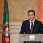 Pedro Passos Coelho durante su discurso en la sesión de investidura
