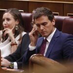 Melisa Rodríguez y Albert Rivera, en el Congreso