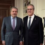 Íñigo Méndez de Vigo junto al presidente de la Conferencia de Rectores CRUE, Segundo Píriz