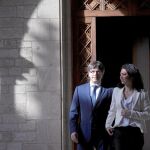 Puigdemont, ayer durante las celebraciones de Sant Jordi