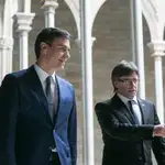 Puigdemont y Pedro Sánchez, en una imagen de archivo