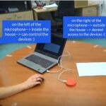 Los investigadores del proyecto LISTEN, en una demostración