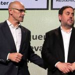 Raül Romeva y Oriol Junqueras en una imagen del pasado año.