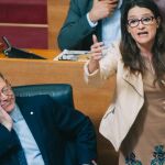 La consellera de Igualdad y Políticas Inclusivas, Mónica Oltra, ayer en Les Corts