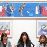 Ana Redondo, María Toral y Victoria Soto en la presentación de la muestra
