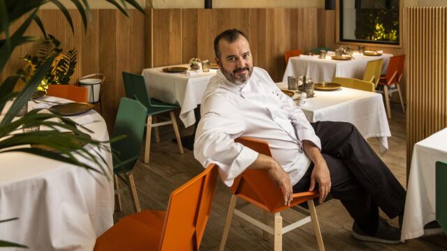 Javier Aparicio en el restaurante "Salino"