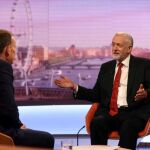 Jeremy Corbyn, durante la entrevista en la BBC.