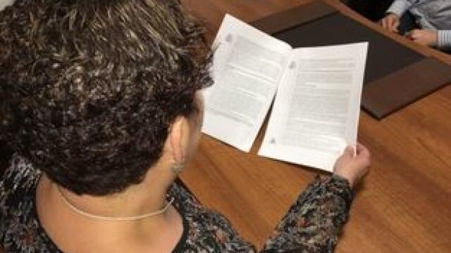 María, tras recibir la sentencia