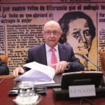 Montoro durante su comparecencia en la comisión del Senado