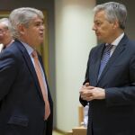 El ministro español de Exteriores, Alfonso Dastis, minutos antes de la reunión en Bruselas.