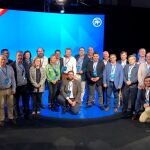 La delegación castellano y leonesa presente en la Intermunicipal de Málaga, encabezada por el vicesecretario de organización, Javier Lacalle
