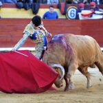 Derechazo de López Simón en la pasada feria de Castellón, donde salió a hombros
