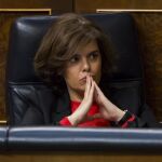 La vicepresidenta del Gobierno, Soraya Sáenz de Santamaría