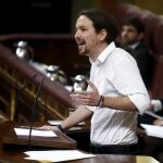 El líder de Podemos, Pablo Iglesias