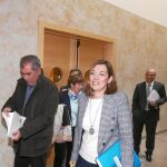 Milagros Marcos, ayer, tras presentar el decálogo a los grupos parlamentarios
