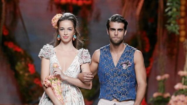 Lucía Dominguín, de 20 años y hermana pequeña de Bimba Bosé –se llevan 21–, debutó como modelo en la MBFWMadrid en el desfile de para Francis Montesinos.