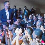 El exjugador azulgrana se llevó la mayor ovación en la gala de presentación de la Liga Endesa